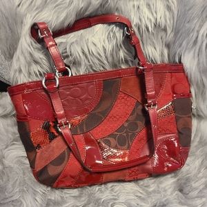 Red Coach satchel bag